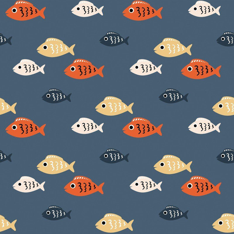 Fishes Peel & Stick Wallpaper N015017