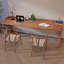 Bureau rectangulaire brun en bois massif-108954090