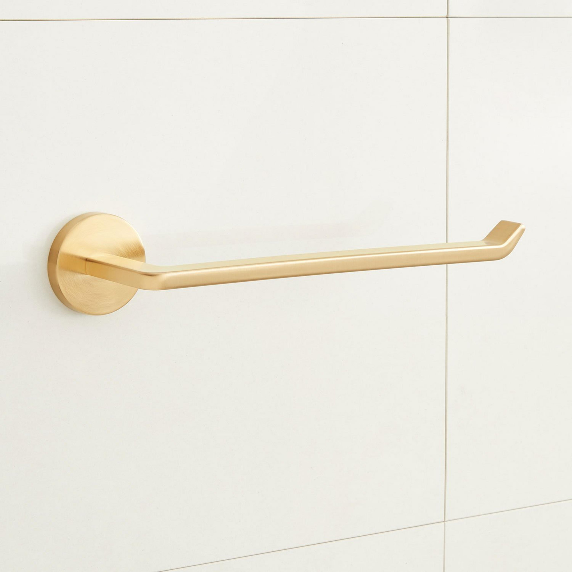 Drea 10-3/8" Wall Mounted Towel Ring, Brushed Gold