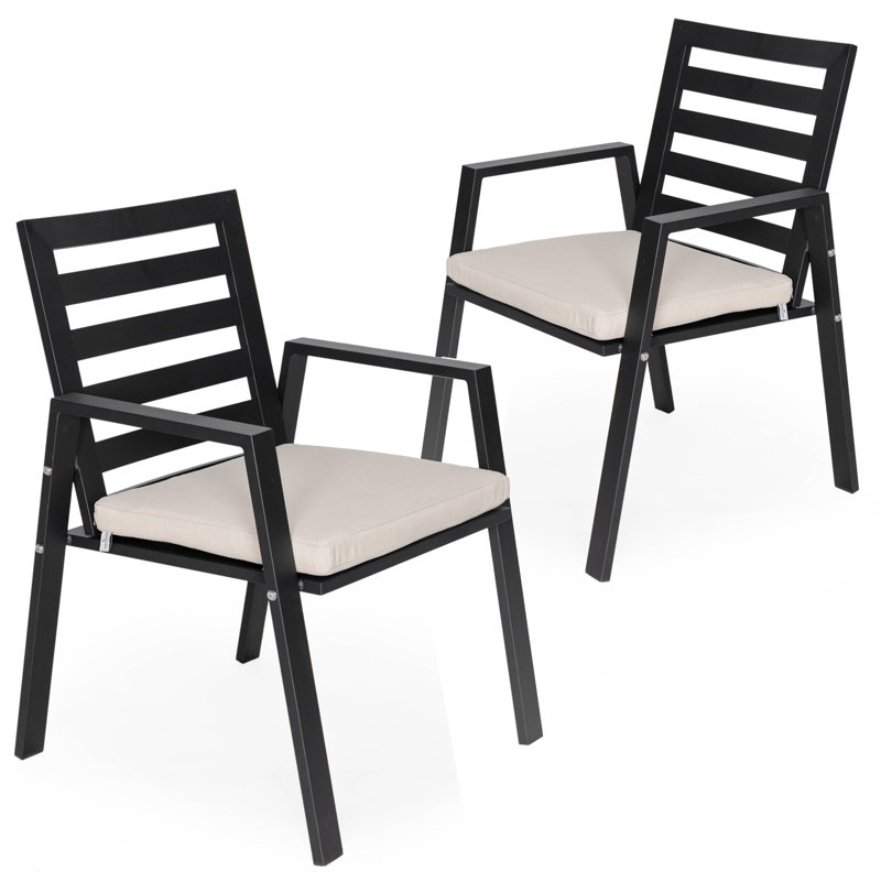 Ensemble de 2 fauteuils de patio Letendre, Ensemble de 2, Beige