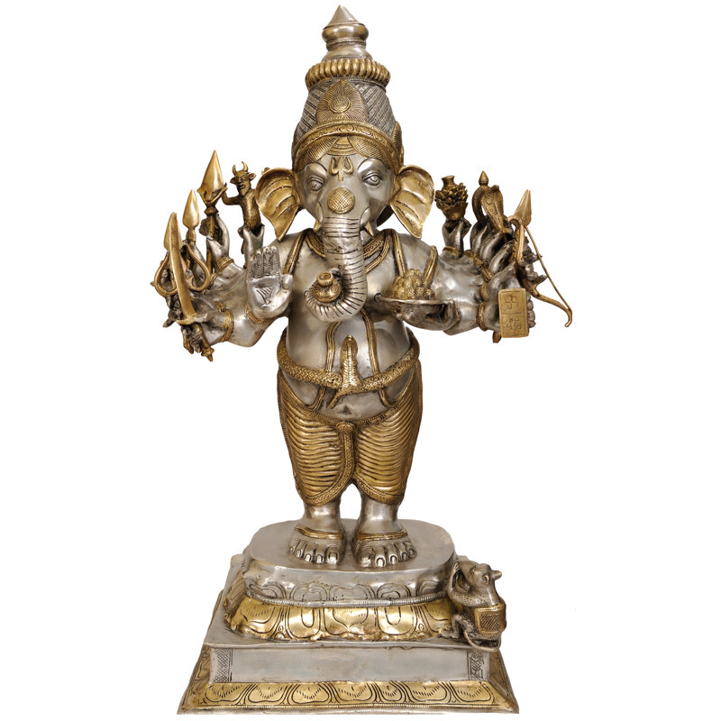 Grande taille Vira-Ganesha à seize bras