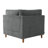 Seemab Upholstered Gray Corduroy Armchair with Pillow Back, One Arm Single Chair Module Part For Sectional Sofa-94322392