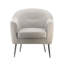 Gardenar 30 Inch Modern Accent Sofa chair, Curved, Ivory Fabric Upholstery