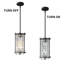 Luminaire suspendu semi-encastré en cristal cylindrique à 1 lumière Misheel-1117104032