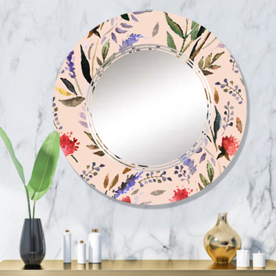 Miroir mural rétro Vintage Floral