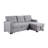Upholstered Pull Out Sectional Sofa With Chaise-356523958