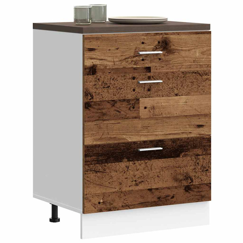 Lyon Kitchen Base Cabinet Lyon, old wood