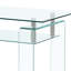 Table basse rectangulaire en verre transparent, table basse moderne en verre pour le salon, table basse avec rangement à 2 niveaux, table basse en verre trempé-224990717