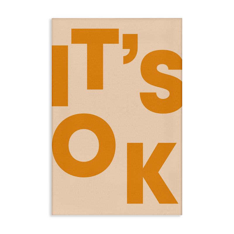 "It's OK", art mural sur toile par Incado, H 24 po x l 16 po