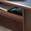 Table basse luxueuse en noyer noir clair