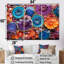 Bleu et mauve améthyste Aura Geode Essence - art mural pierre géode-1334187112-1334187125