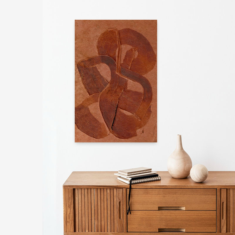 Art contemporain abstrait et ludique, H 24 po x l 16 po