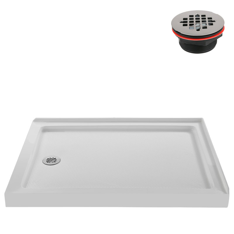 Streamline 48" W x 36" D Corner Acrylic Shower Base,  Drain Included