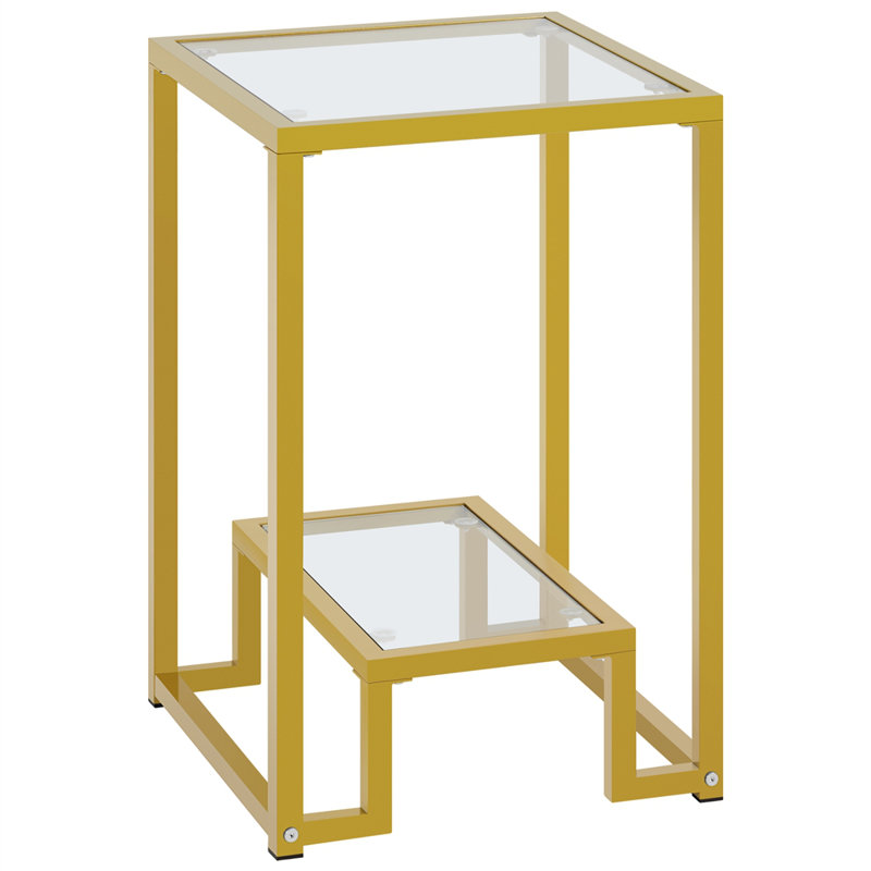 Glass Top Frame End Table