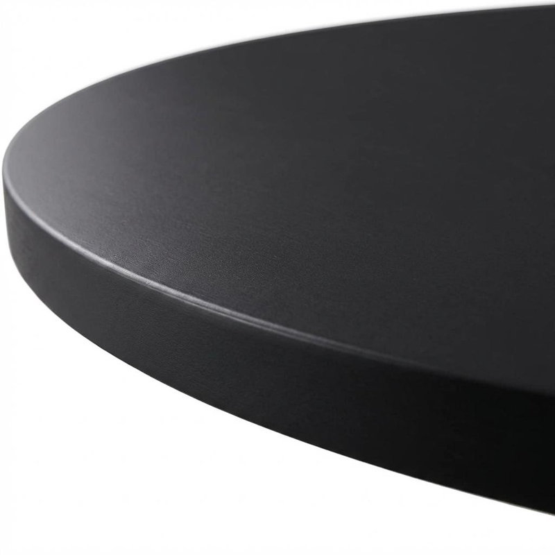 Dining Table with Iron Base, Black