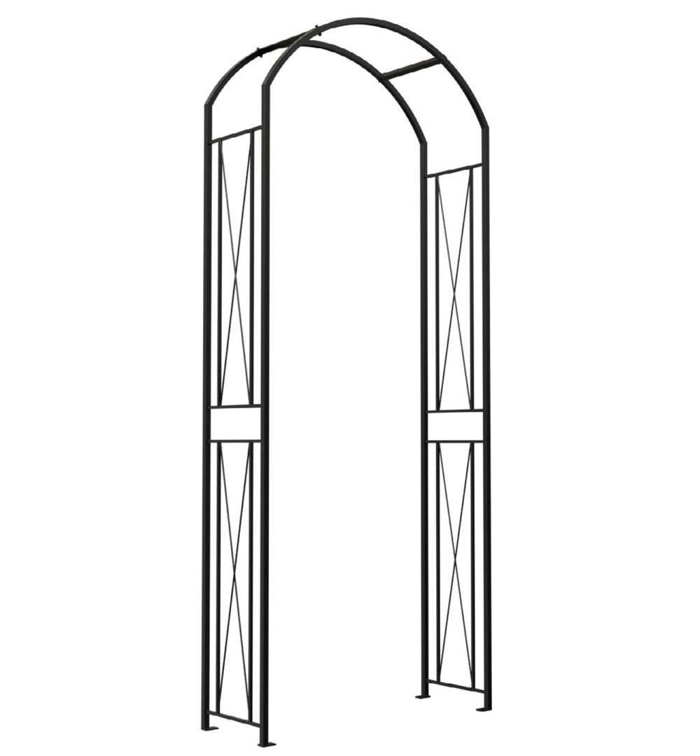 100cm W x 36cm D Metal Arbour in Black