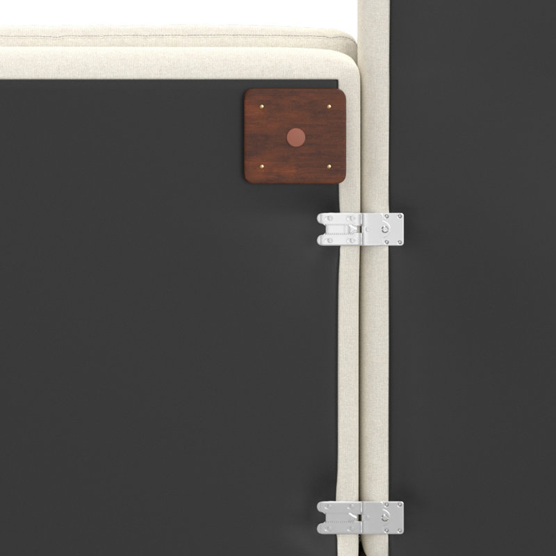 Grand canapé modulaire en tissu performant en forme de L Charlie, Right Sectional Sofa, Crème, crème