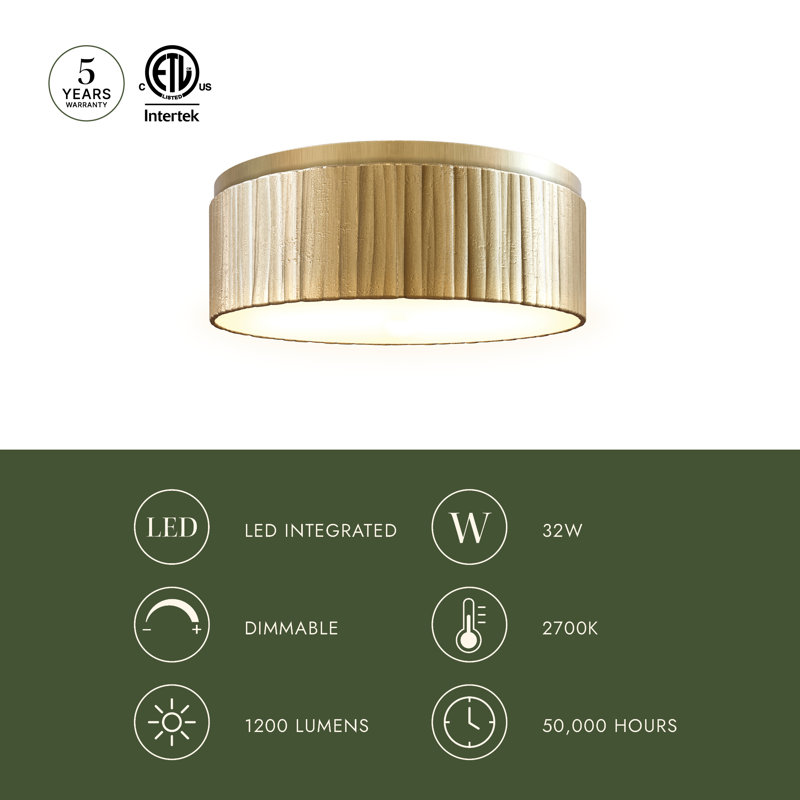 Kensington 1 - Light LED Flush Mount, Urban Bronze, Urban Bronze/White