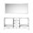 White Double Bath Vanity 72 In. W X 22 In. D, And 28 In. Mirror-117984772