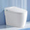 Toilette intelligente sans réservoir avec bidet intégré, chasse d'eau de toilette bidet une pièce avec siège chauffant à ouverture / fermeture automatique, eau chaude et sèche, température réglable, télécommande