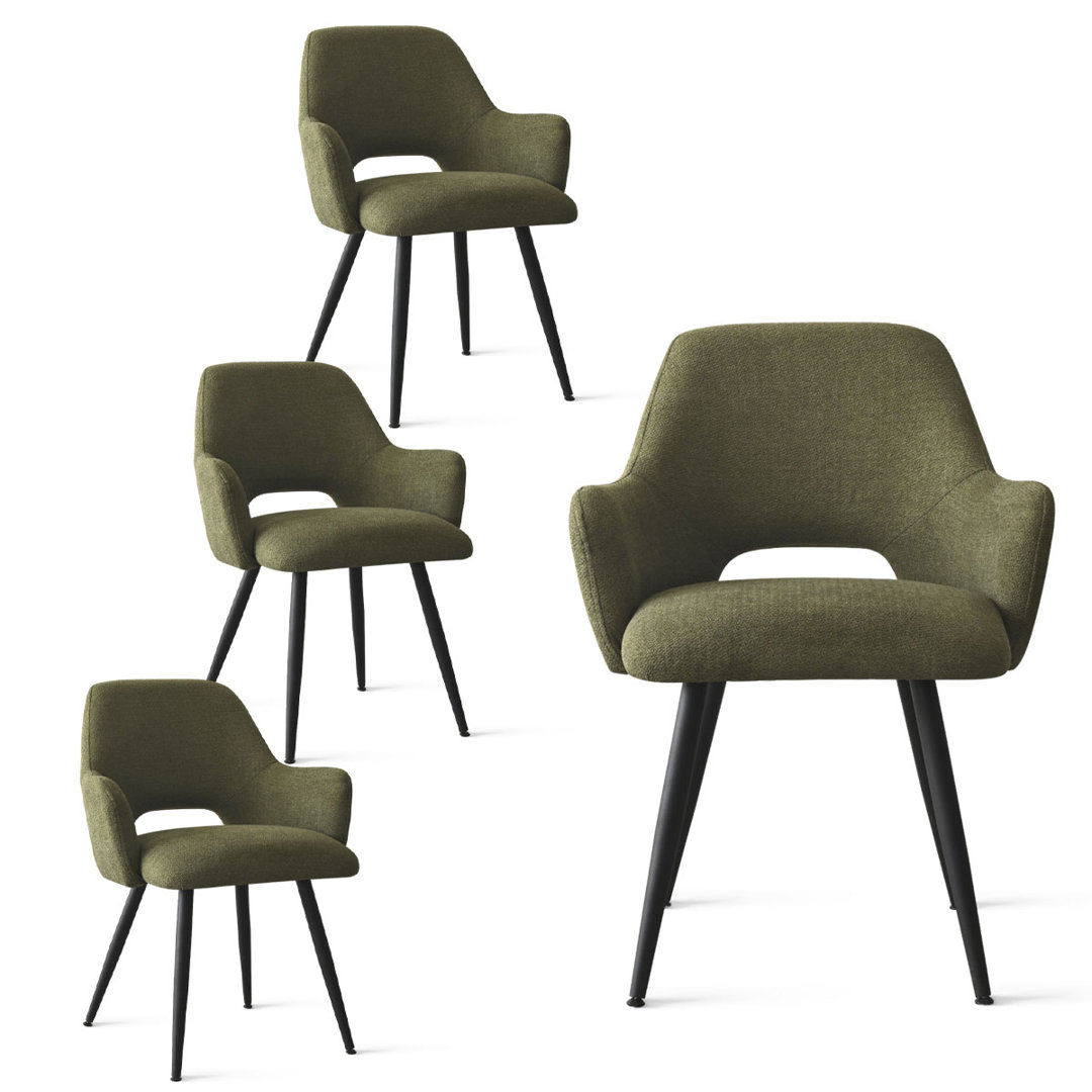 Fabric Upholstered  Arm Chair (Set Of 4) Corrigan Studio® Upholstery 