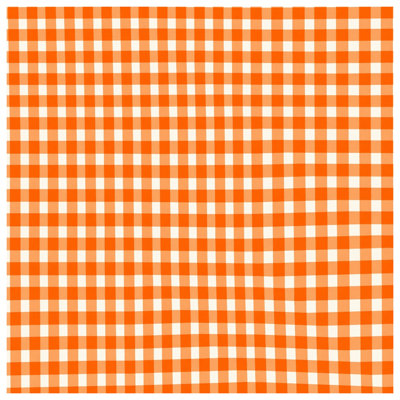 Orange White Gingham Comforter