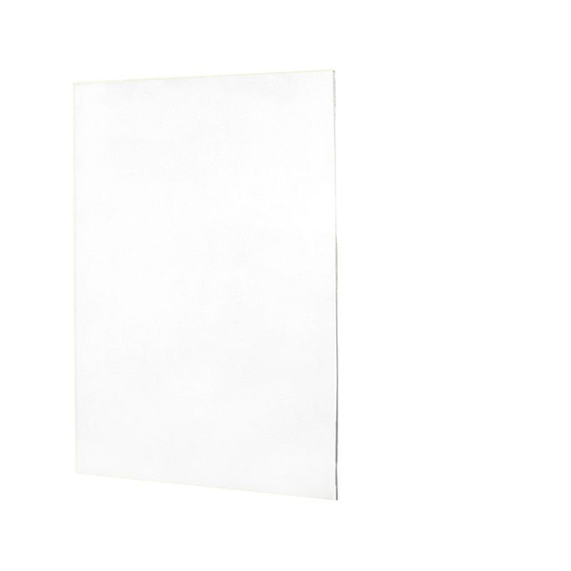 Solid Surface One Panel Shower Wall, White, 72" H x 60" W x 0.25" D