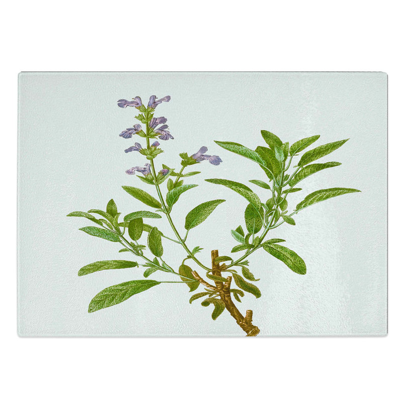 Glass Garden Sage Flowers by Pierre-Joseph Redoute Chopping Board, 28.5 cm W x 20 cm L