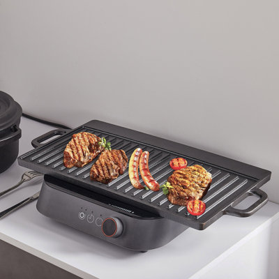Noriko 50cm Non-Stick Enameled Cast Iron Grill Pan / Griddle Set