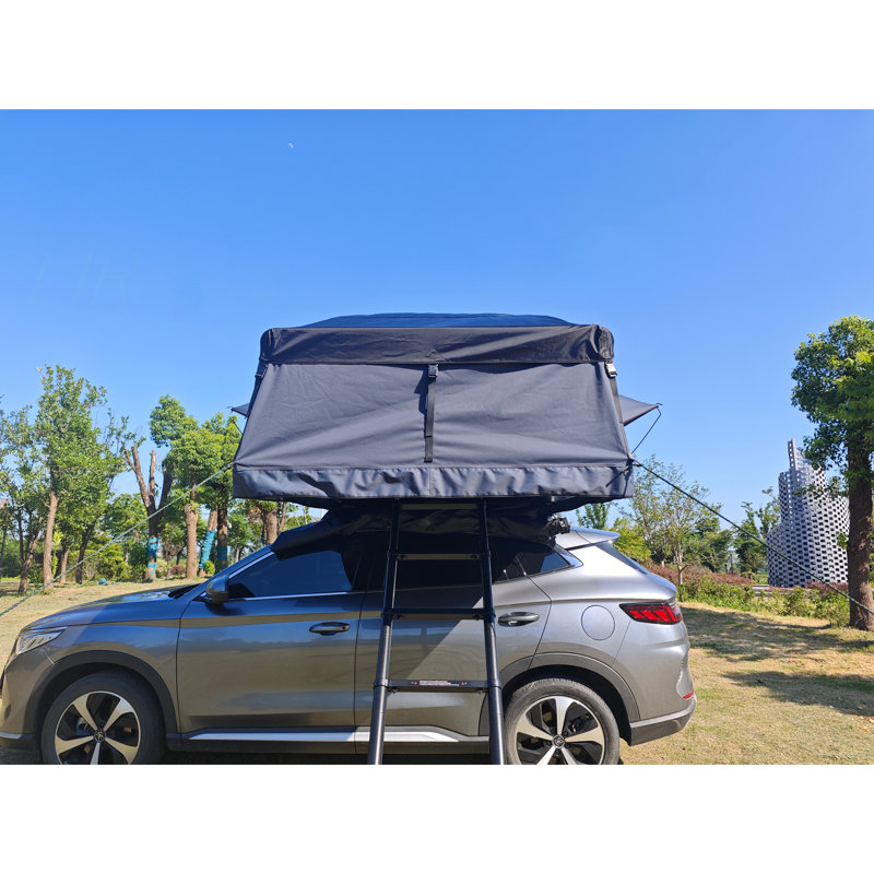 Tente de toit pour camping-car ou par-dessus la route avec une échelle télescopique pour un accès facile - imperméable