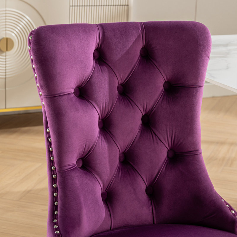 Gigee Dining Chair, Chrome, Purple