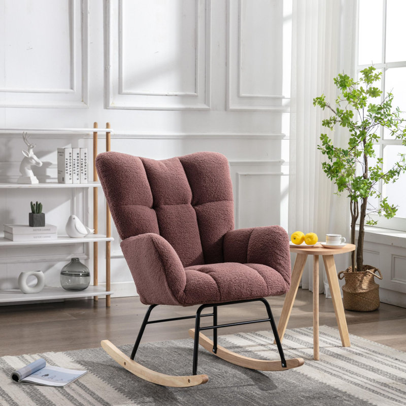 Chaise berçante Johileny, Rouge
