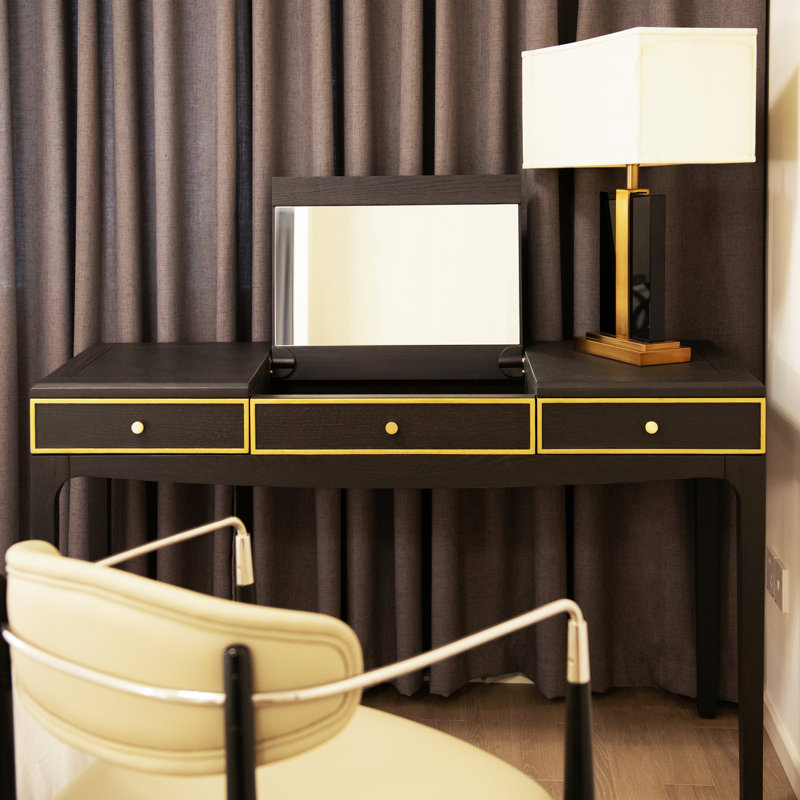 Meuble-lavabo à miroir glam de 52 po Kingsly