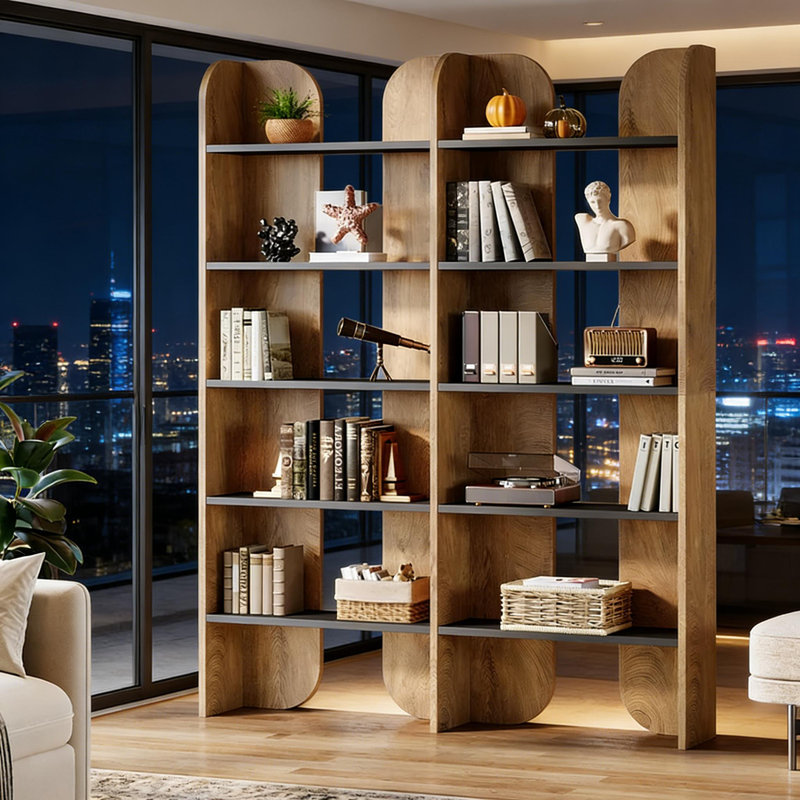 Modern Display Shelves,Spacious Bookshelf, 5-Tier Bookcase