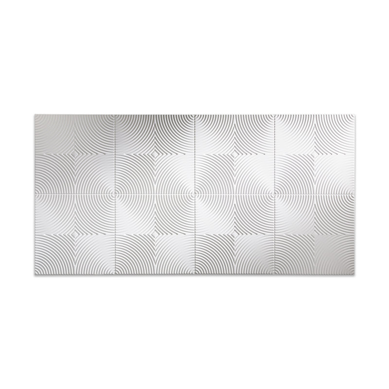Panneau mural décoratif en vinyle 4 pi x 8 pi FASÄDE Echo, Blanc lustré