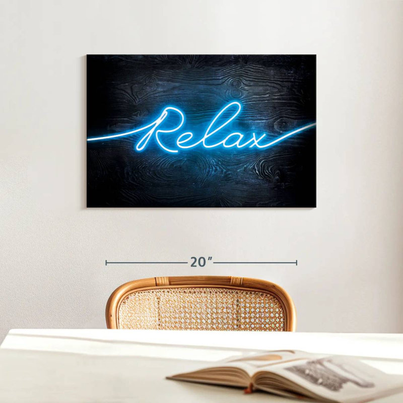 Tergel Relax Blue Neon, 16" H x 24" W