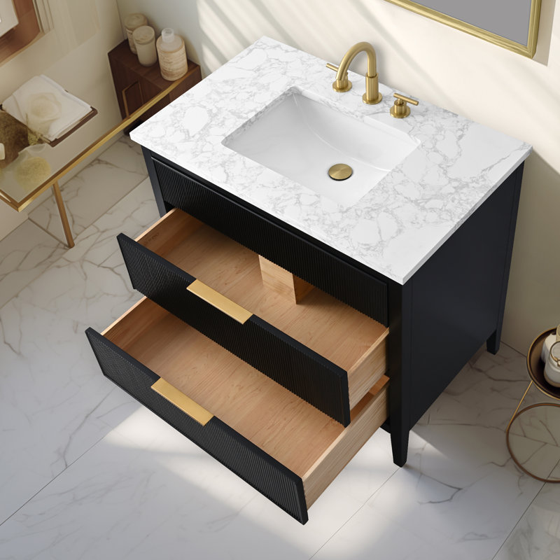 Emma 36" W Single Vanity, Black