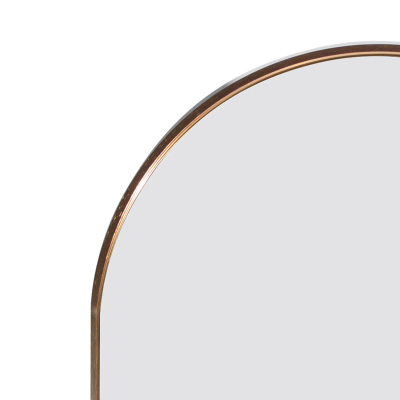 Miroir pleine grandeur en métal, Doré, 65 po x 22 po 