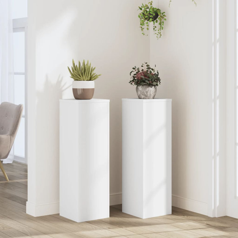 Plant Stand - Set of 2, White, 80cm H x 25cm W x 25cm D