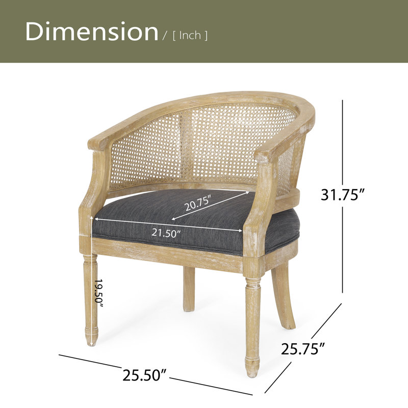 Chaise d'appoint en bois d'hévéa, Gris anthracite