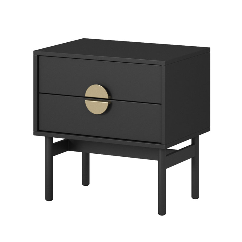 Anvitha Nightstand, 55 cm, Black