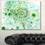 Molécules de fractal-bleu-vert-impression d’art graphique-35109242-35109243