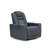 36.6" W Modern Top-Grain Leather Power Theater Recliner with Storage and Cup Holders