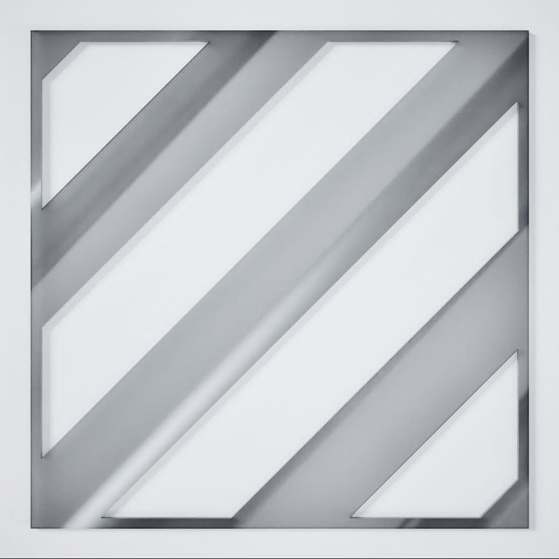 Miroir argenté Strymon, 15.38" H x 15.375" W x 0.125" D, Argent argent