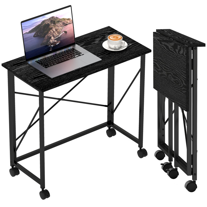 80Cm W Rectangular Writing Desk, Black/Black
