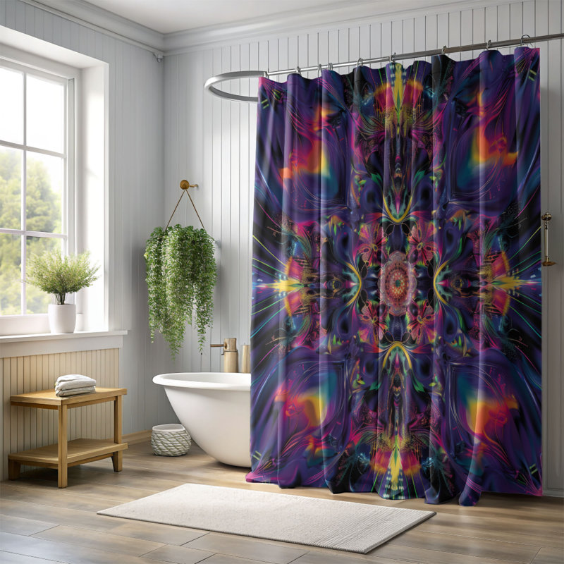 Réfractographe Motifs - Rideau de douche Premium, H 74 po x l 71 po