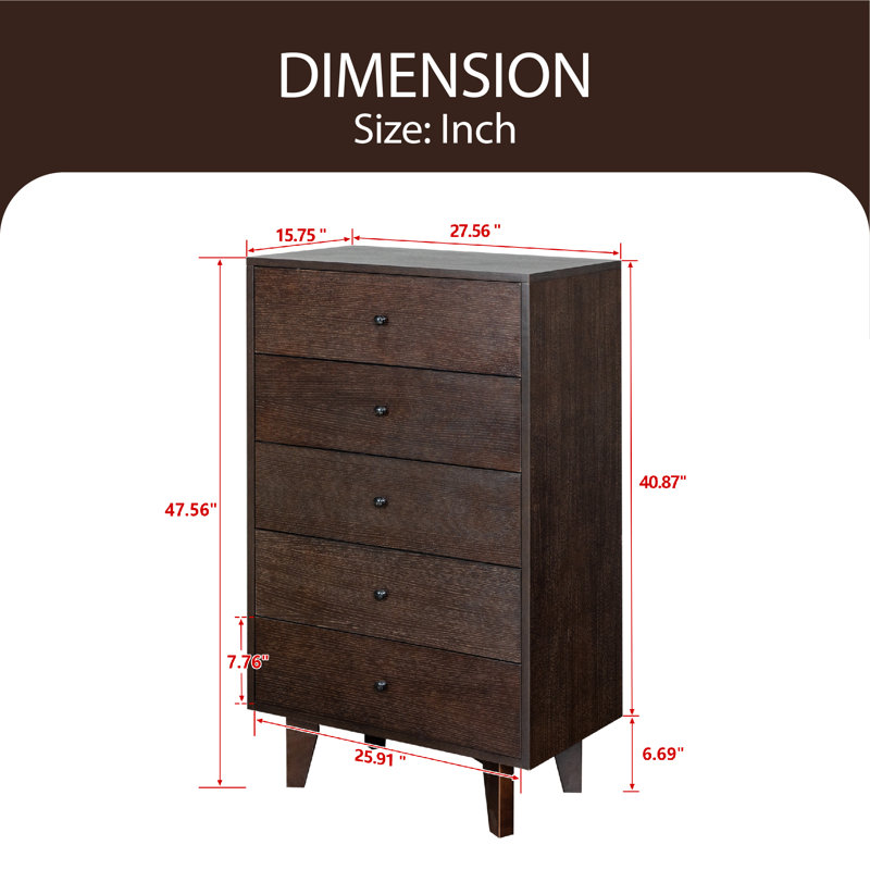 Commode à 5 tiroirs Jamesdavid
