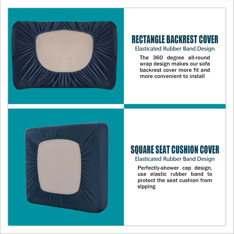 Blended Fabric Slipcover, Blue