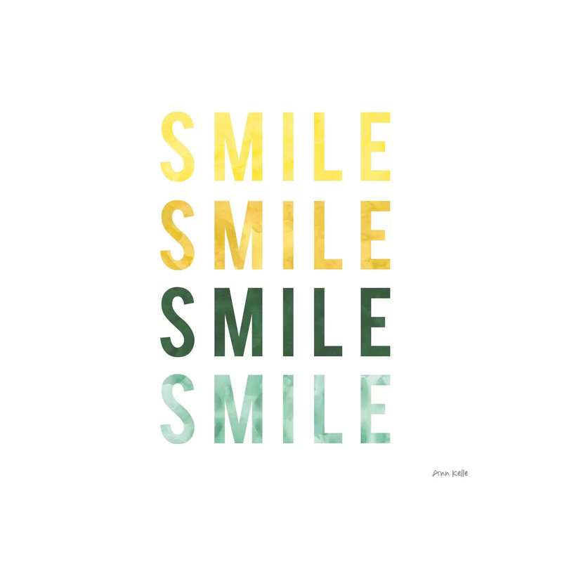 Smile Smile by Ann Kelle - Wrapped Canvas Print, 30.48 cm H x 30.48 cm W