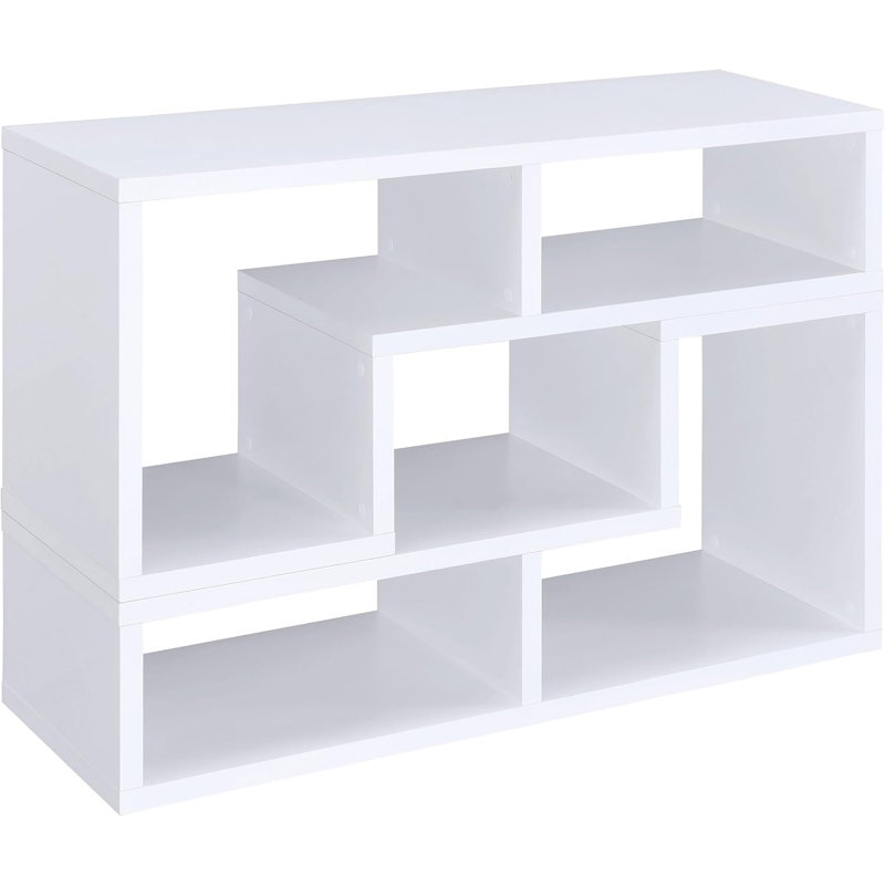 Velma Modern TV Stand And Bookshelf With Wood Finish, Multipurpose Storage Solution For Living Room